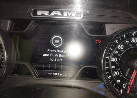 2022 Ram 1500 Big Horn 4X2 6'4 Box from USA, damaged, VIN 1C6RREBG9NN190306